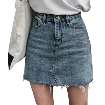 High Waisted Denim Skirt by White Market