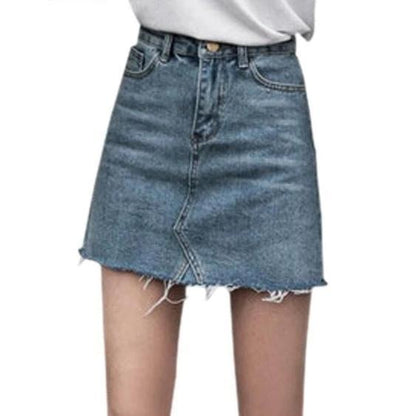 High Waisted Denim Skirt by White Market