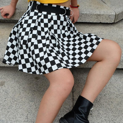 Checkered Mini Skirt by White Market