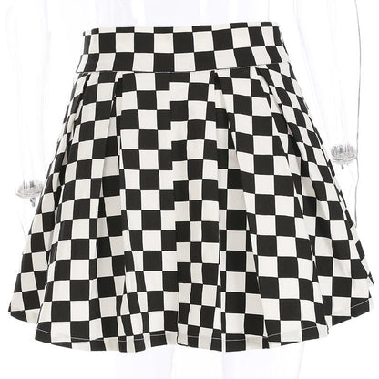 Checkered Mini Skirt by White Market