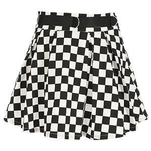 Checkered Mini Skirt by White Market