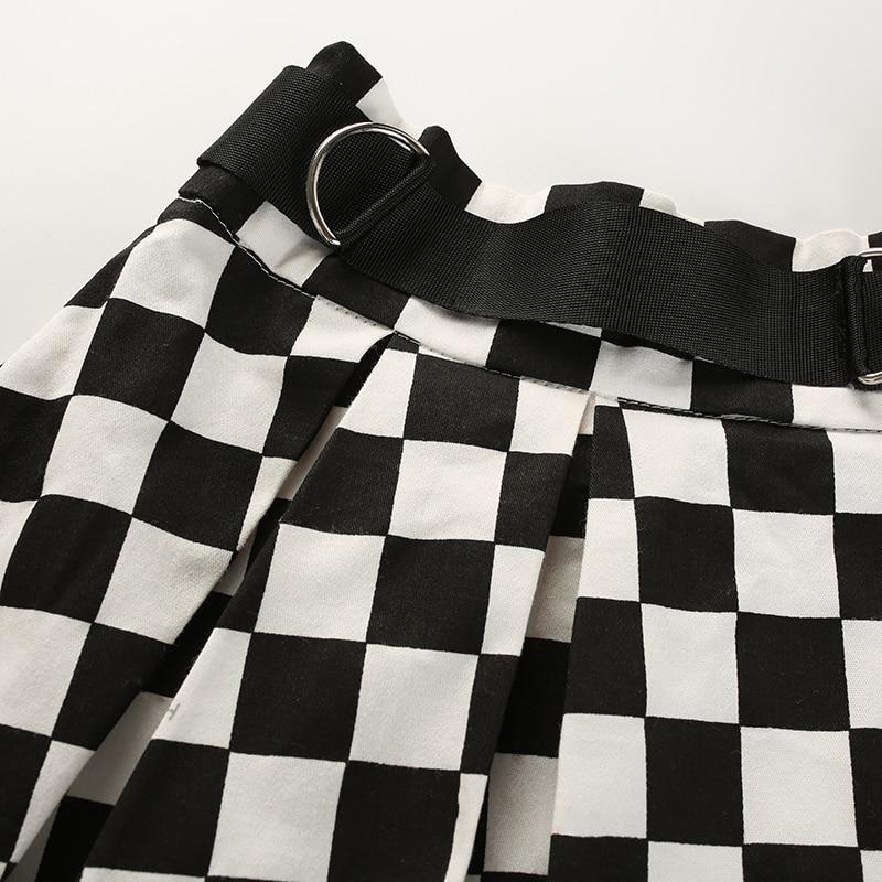 Checkered Mini Skirt by White Market