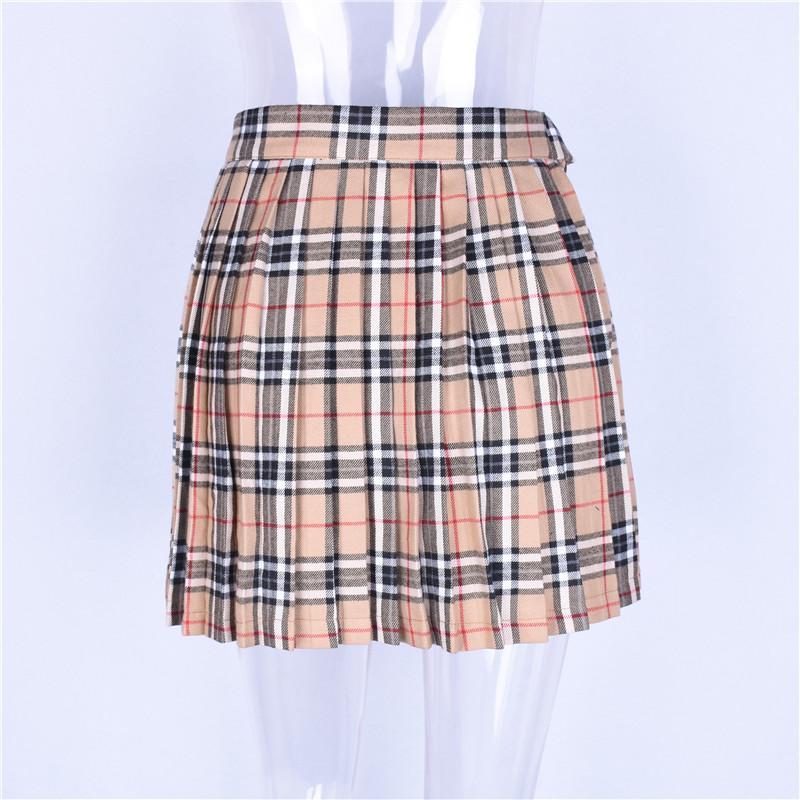 Plaid Skirt With Chain by White Market