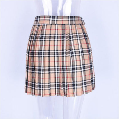 Plaid Skirt With Chain by White Market