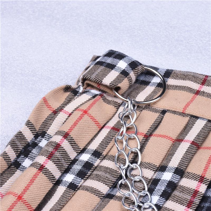 Plaid Skirt With Chain by White Market