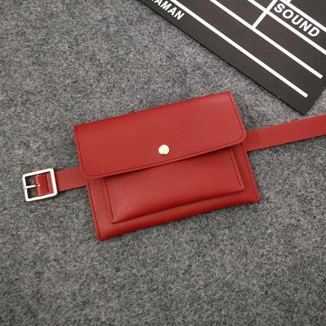 Minimal Leather Belt Bag by White Market