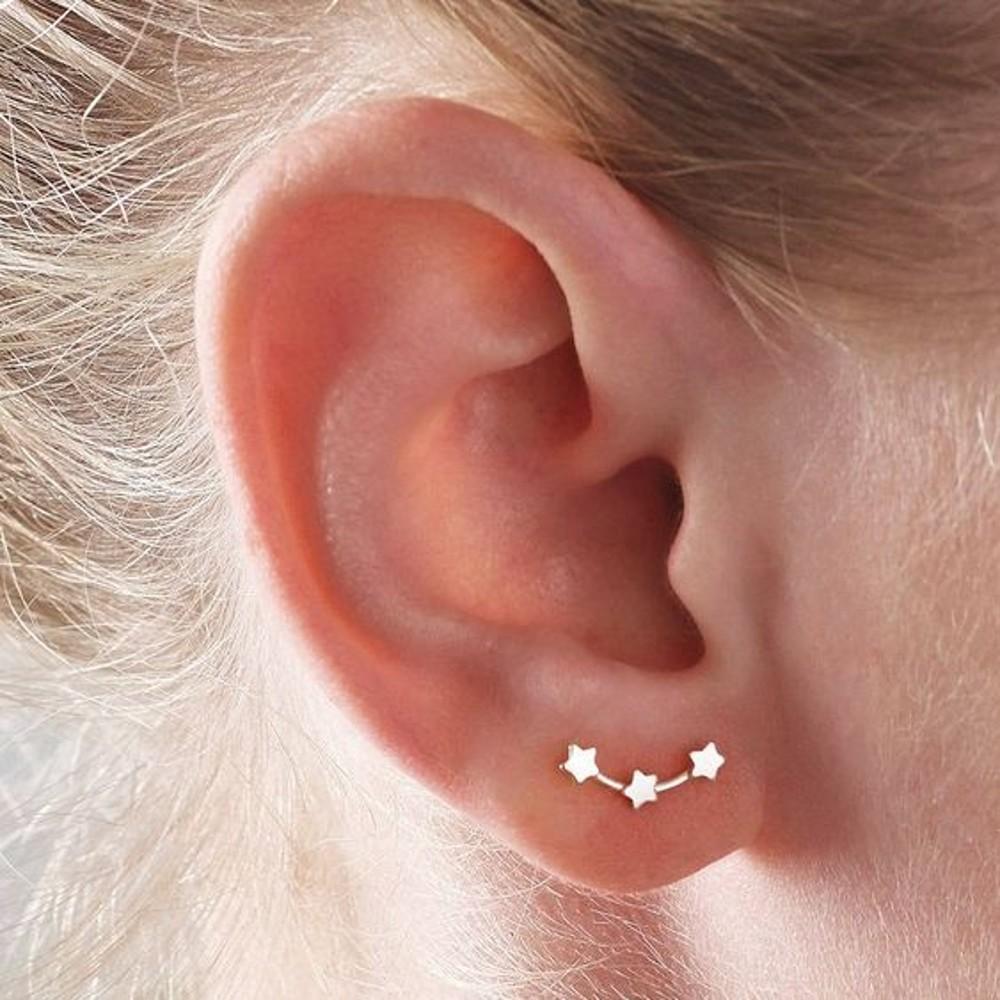 Heart Star Moon Ear Stud (3 Piece Set) by White Market