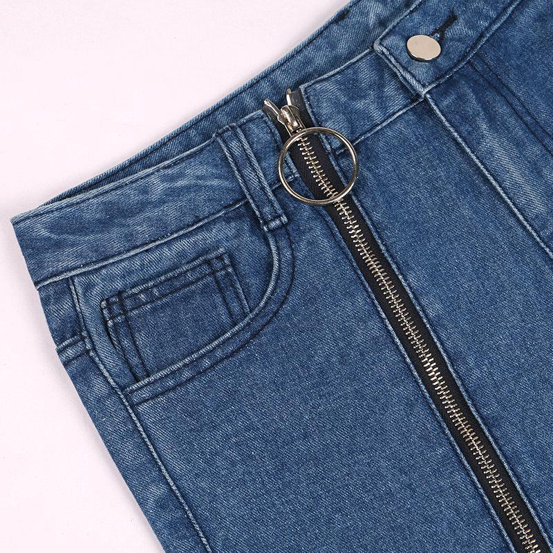 Split Leg Zipper Jeans by White Market