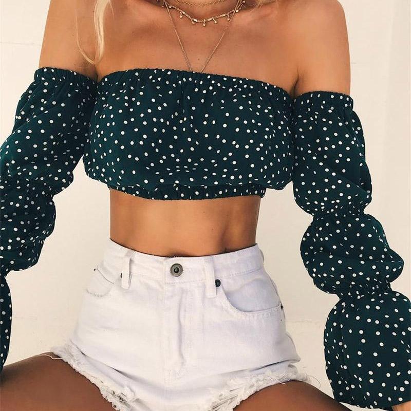 Off The Shoulder Boho Puff Sleeve Top by White Market