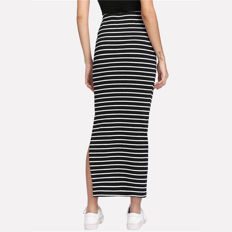 Striped Maxi Skirt by White Market