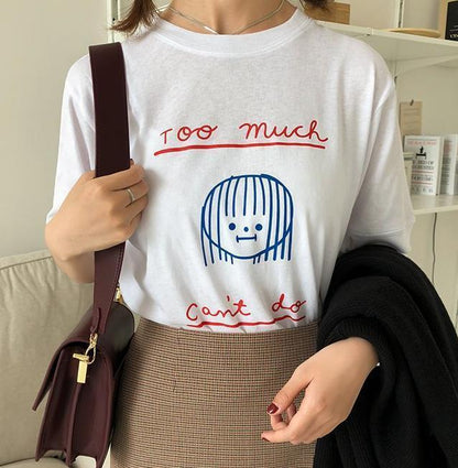 "Too Much, Can't Do" Shirt by White Market