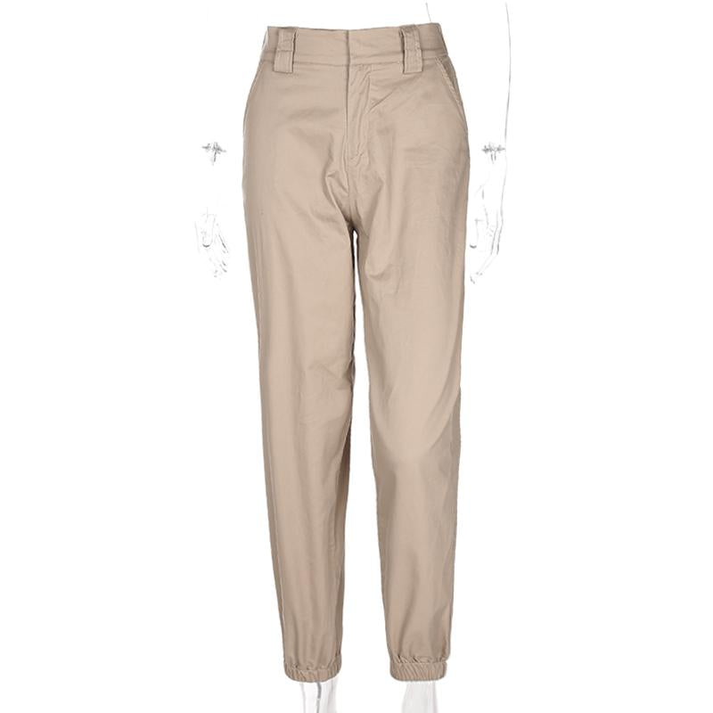 Khaki High Waisted Cargo Pants by White Market