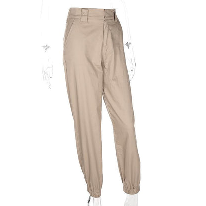 Khaki High Waisted Cargo Pants by White Market