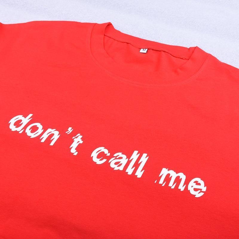 "Don't Call Me" Oversized Crop Top by White Market