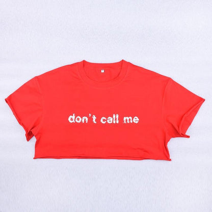 "Don't Call Me" Oversized Crop Top by White Market