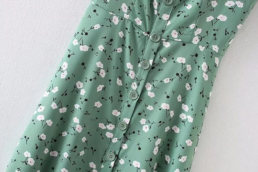 Green Floral Midi Dress by White Market