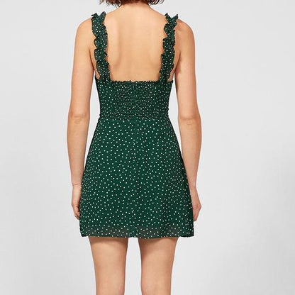 Polka Dot Ruffled Cami Dress by White Market