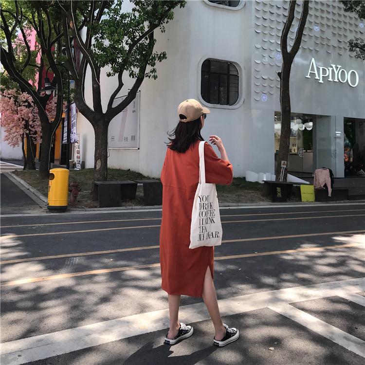 Oversized Basic Tee Shirt Dress by White Market