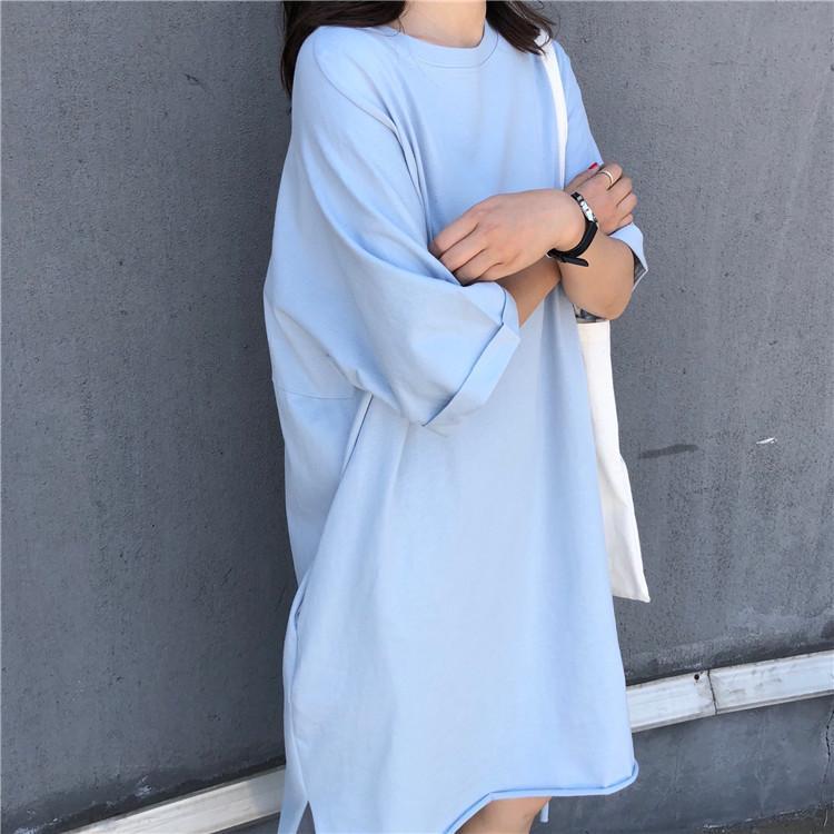 Oversized Basic Tee Shirt Dress by White Market