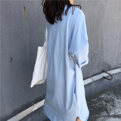 Oversized Basic Tee Shirt Dress by White Market