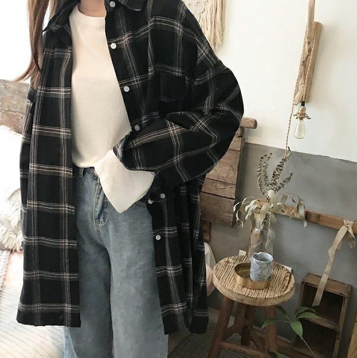 Plaid Flannel Shirt by White Market