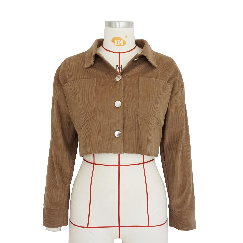 Cropped Corduroy Jacket by White Market