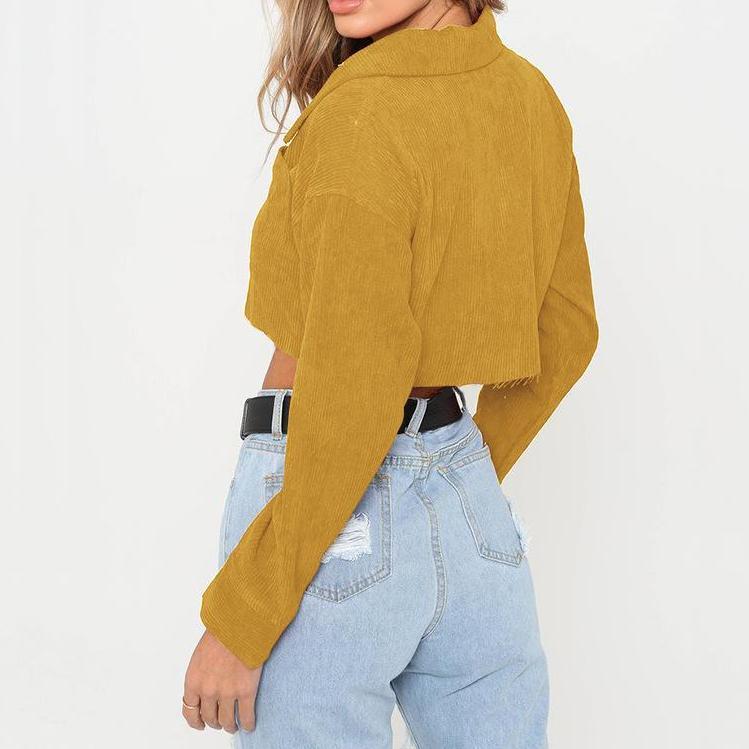 Cropped Corduroy Jacket by White Market