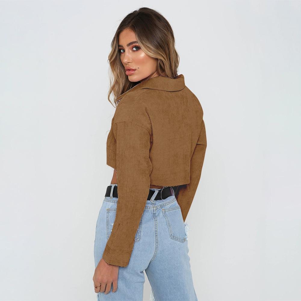 Cropped Corduroy Jacket by White Market