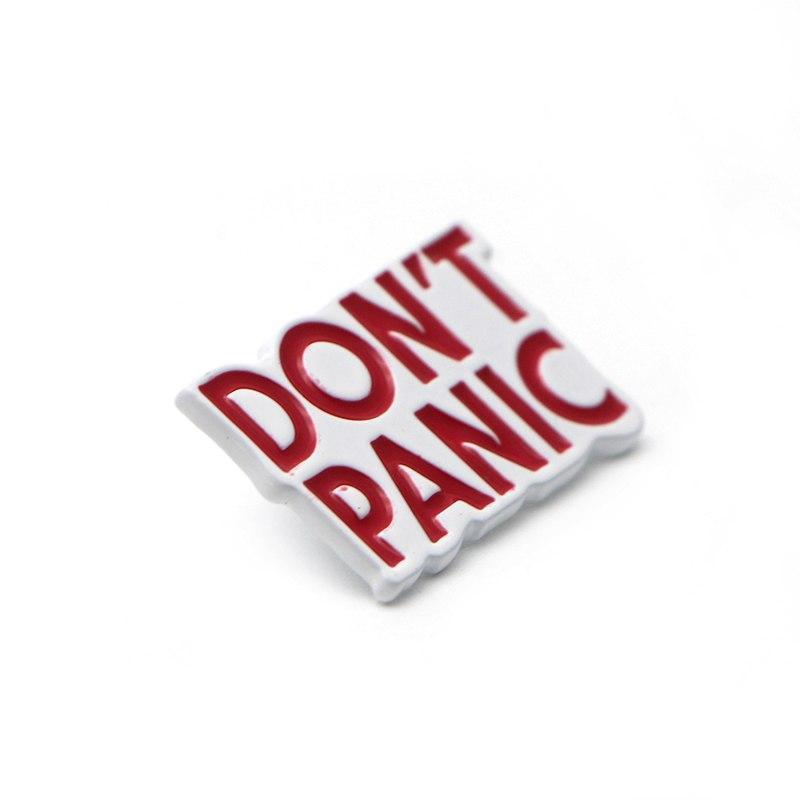 "Don't Panic" Enamel Pin by White Market