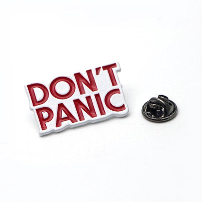 "Don't Panic" Enamel Pin by White Market