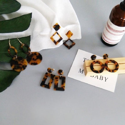 Tortoise Shell Earrings by White Market