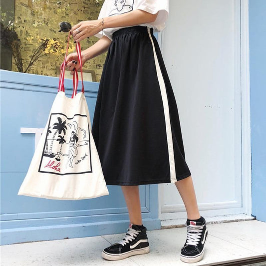 Classic Sport Midi Skirt by White Market