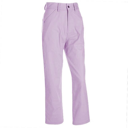 High Waisted Pastel Purple Canvas Trousers by White Market