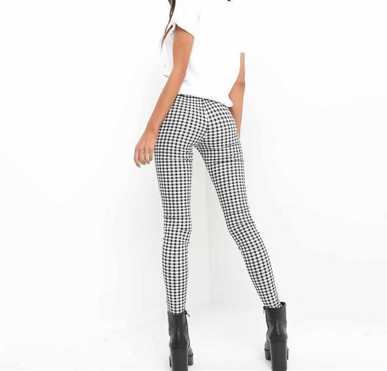 Black & White Gingham Pants by White Market