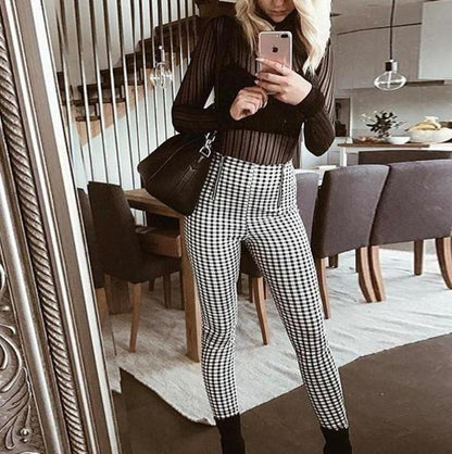 Black & White Gingham Pants by White Market