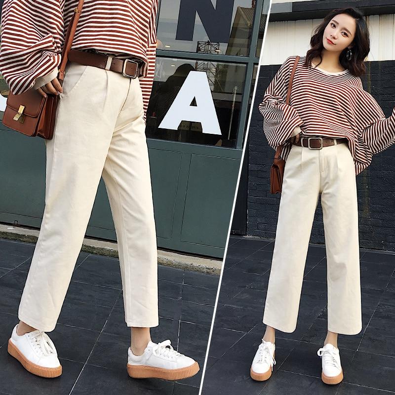 High Waisted Straight Leg Chinos by White Market