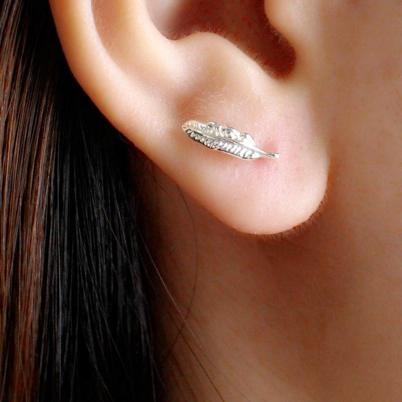 Feather Stud Earring by White Market