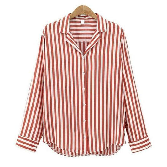 Striped Long Sleeved Blouse by White Market