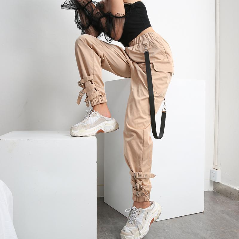 Buckled Utility Cargo Trousers by White Market