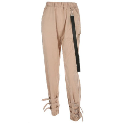 Buckled Utility Cargo Trousers by White Market