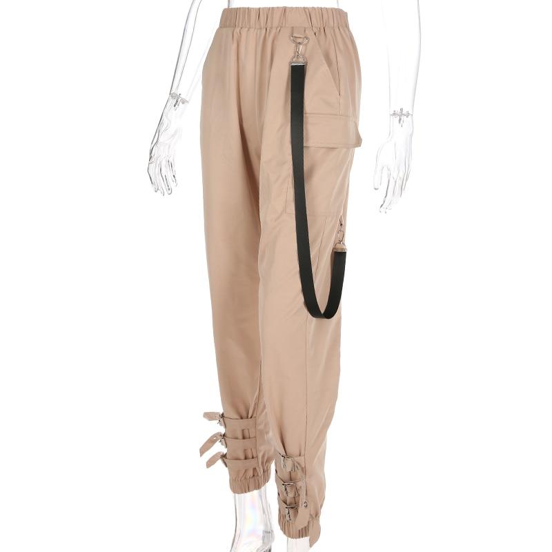 Buckled Utility Cargo Trousers by White Market