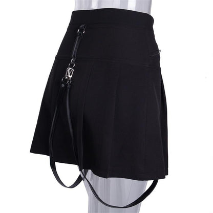 Gothic Pleated Mini Skirt by White Market