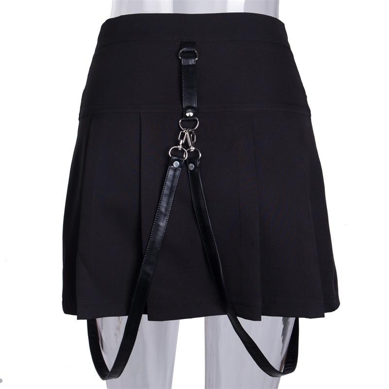 Gothic Pleated Mini Skirt by White Market