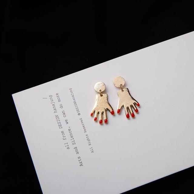 "Painted Nails" Earrings by White Market