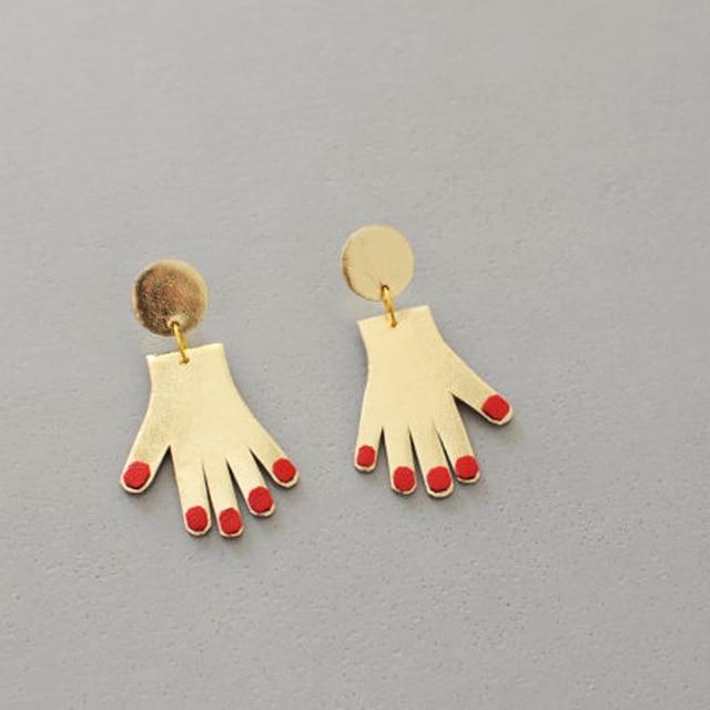 "Painted Nails" Earrings by White Market