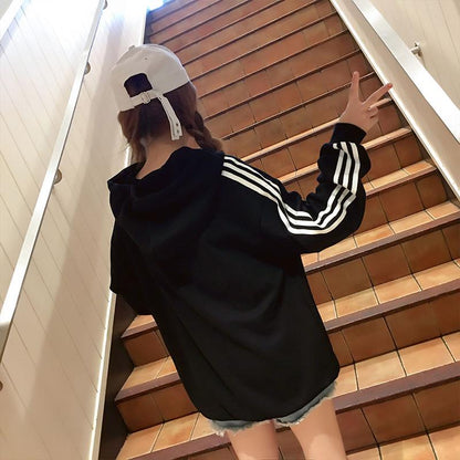 Oversized Striped Hoodie by White Market