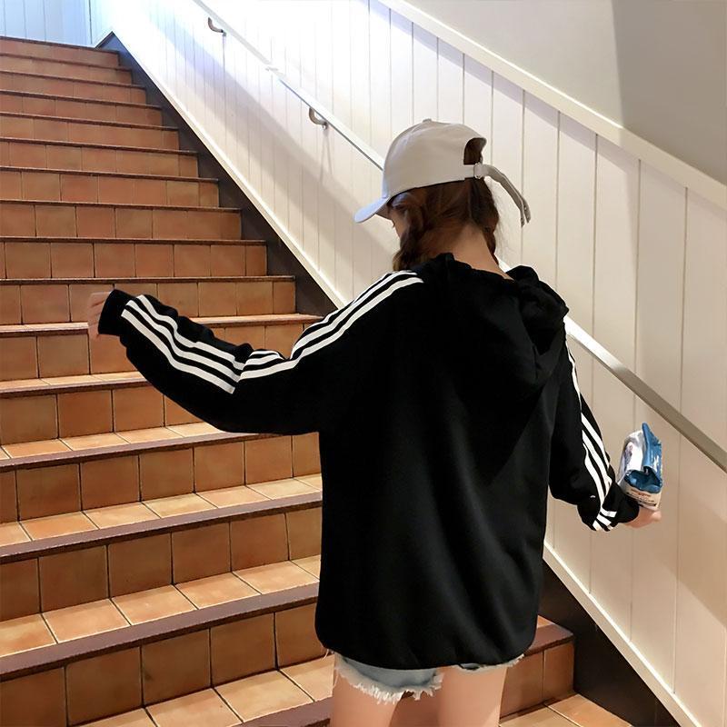 Oversized Striped Hoodie by White Market