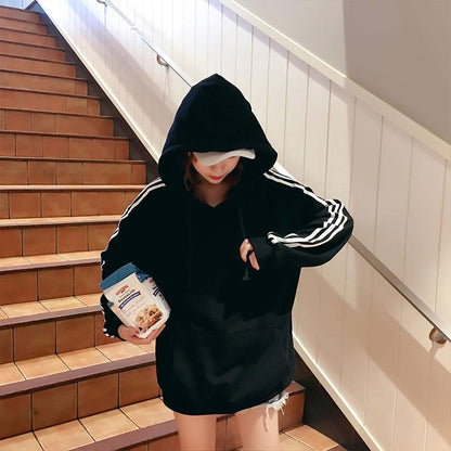 Oversized Striped Hoodie by White Market