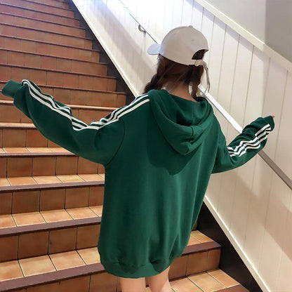 Oversized Striped Hoodie by White Market