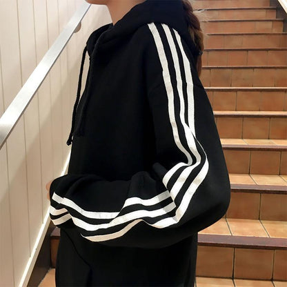 Oversized Striped Hoodie by White Market